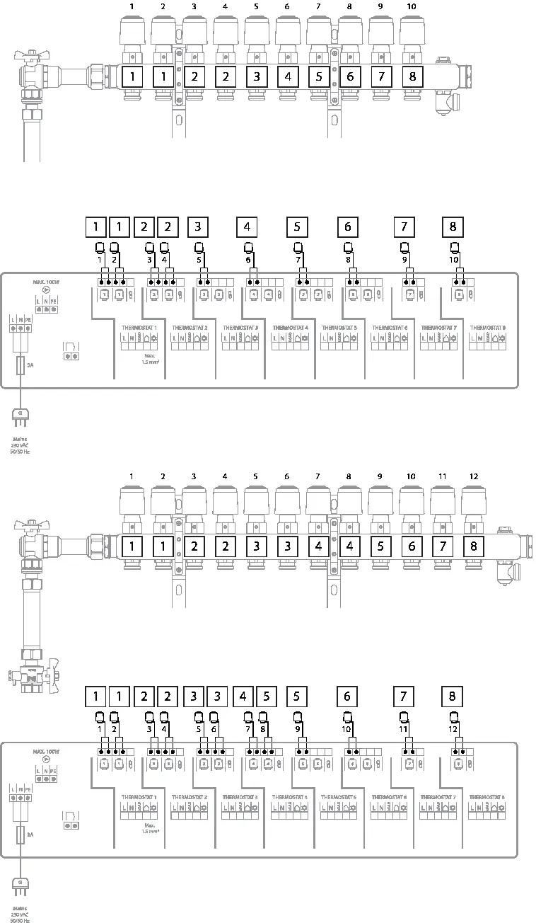 Actuator wiring diagram for LEFT variant
