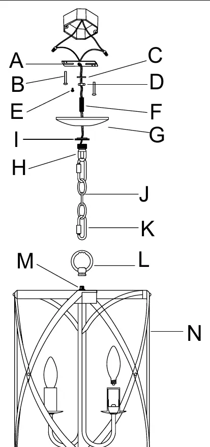 Parts diagram for assembly