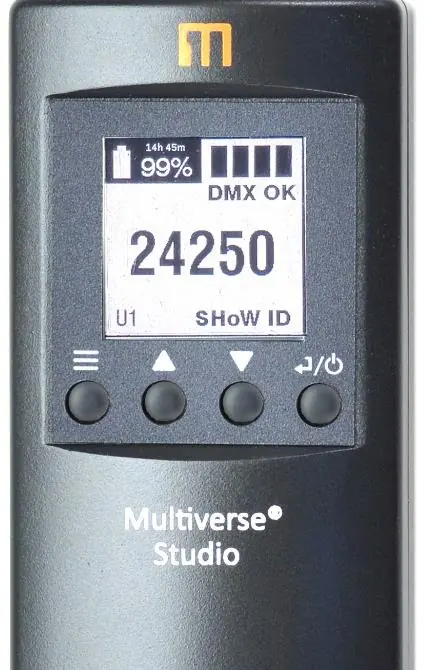 Multiverse Studio Receiver user interface screen