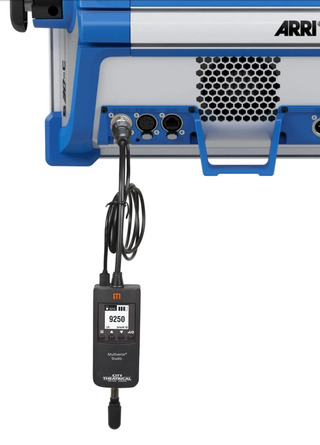 Receiver connected to a lighting fixture