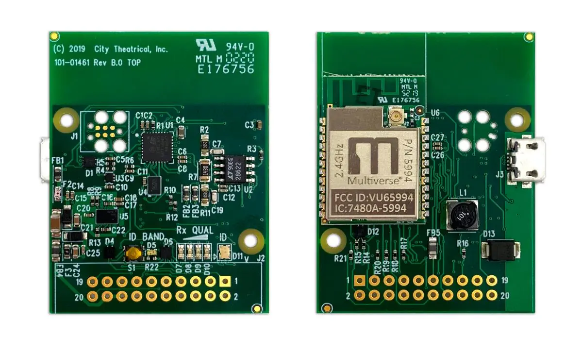 Top and Bottom view of the 5906 Multiverse Receiver Card.