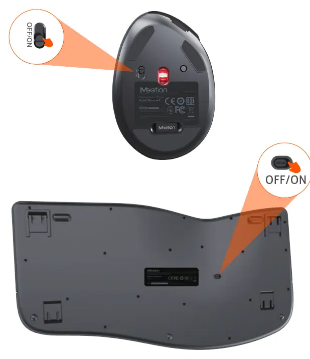 Power switches location