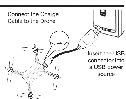 Charging the drone battery