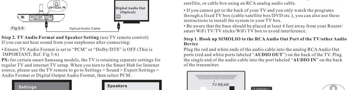 Optical connection setup