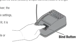 Binding button location