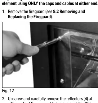 Fig 13: Removing heating element.