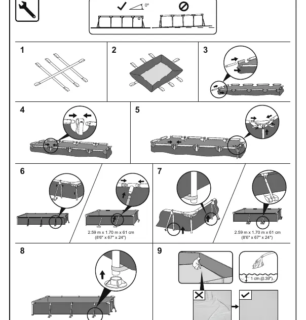Step-by-step assembly sequence.