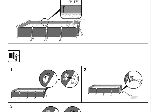 Filling and drainage instructions.