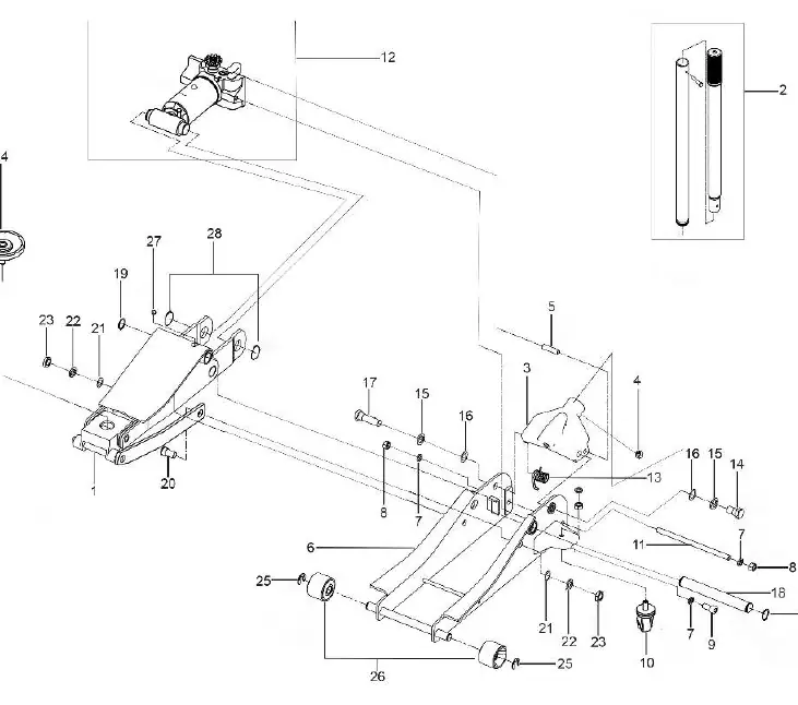 Main assembly exploded diagram