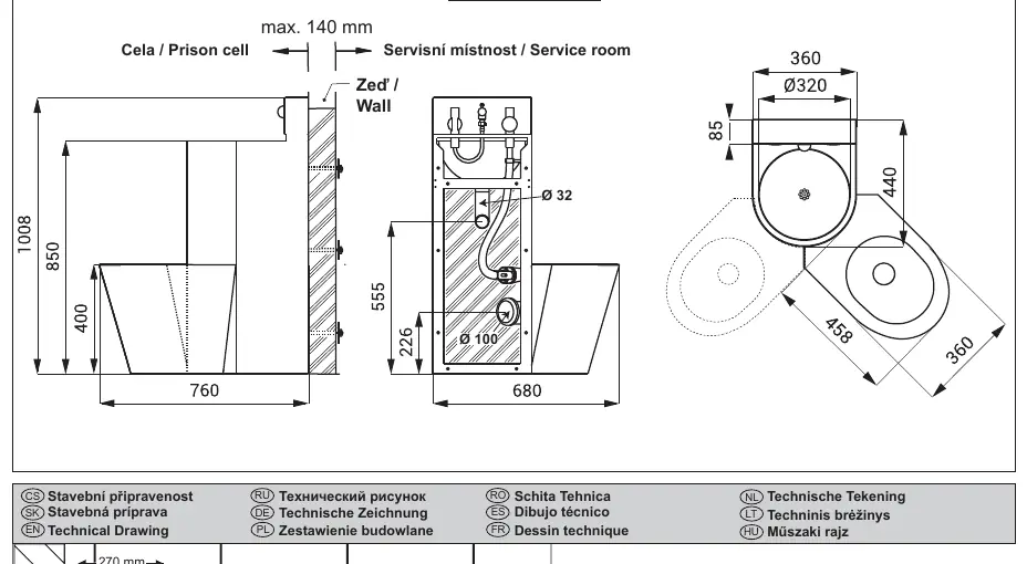 Technical dimensions and drawing