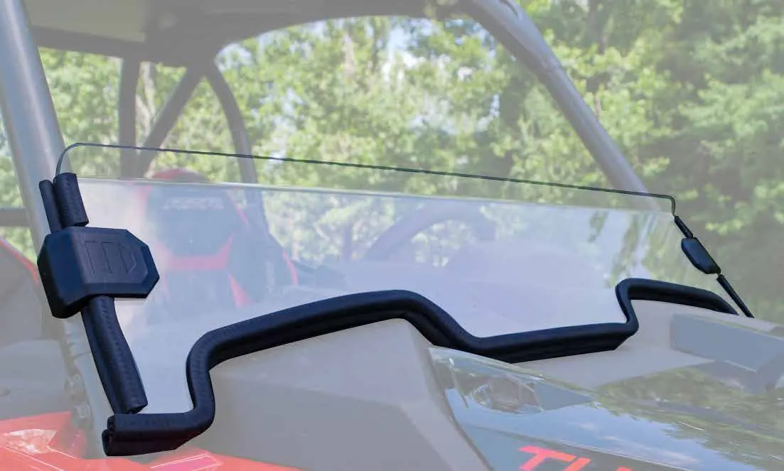 Installed windshield view.