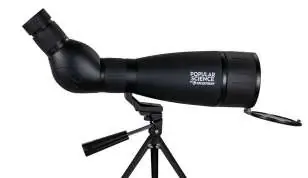 Spotting scope on tripod