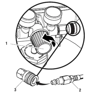 Attaching the air hose