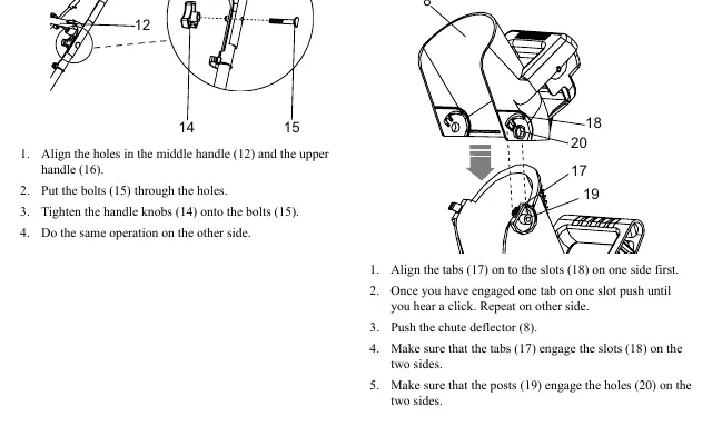 Chute deflector installation