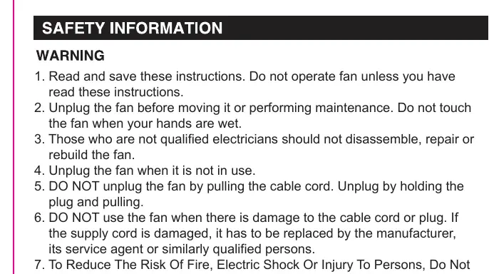 Package contents diagram.