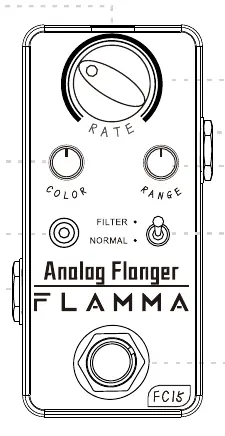 Flamma FC15 Analog Flanger Pedal layout diagram
