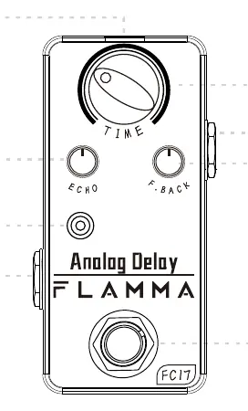 Flamma FC17 pedal layout diagram