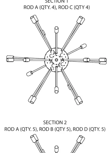 Rod placement diagram (Section 1)