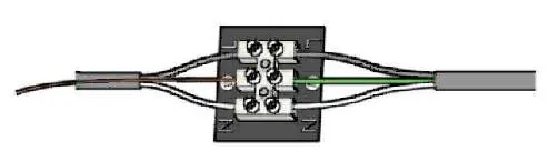 Wiring diagram for house and lamp connections