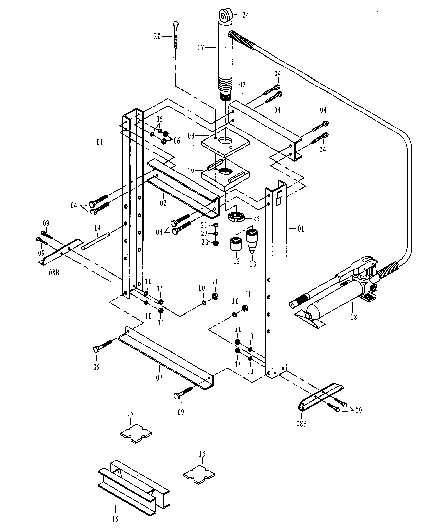 10 Ton Bench Press parts diagram