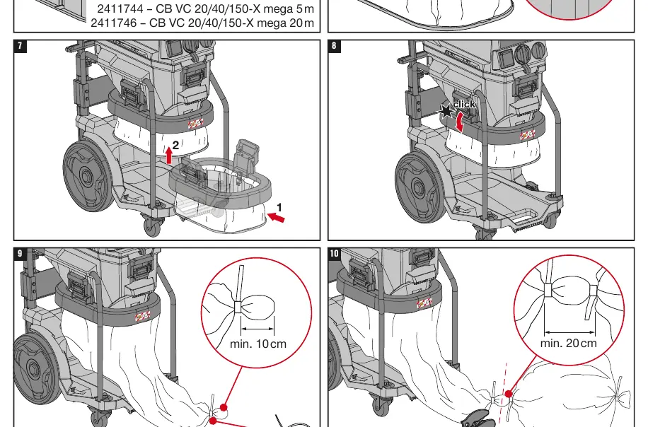 Disposal and sealing steps