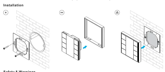 Installation steps using the mounting bracket