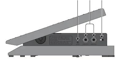 Rear panel view showing power, battery, and polarity switch.