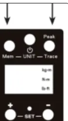 Target torque adjustment buttons