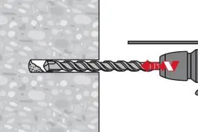 Hammer drilling procedure