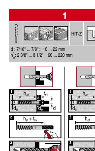 Installation steps for HIT-Z anchors