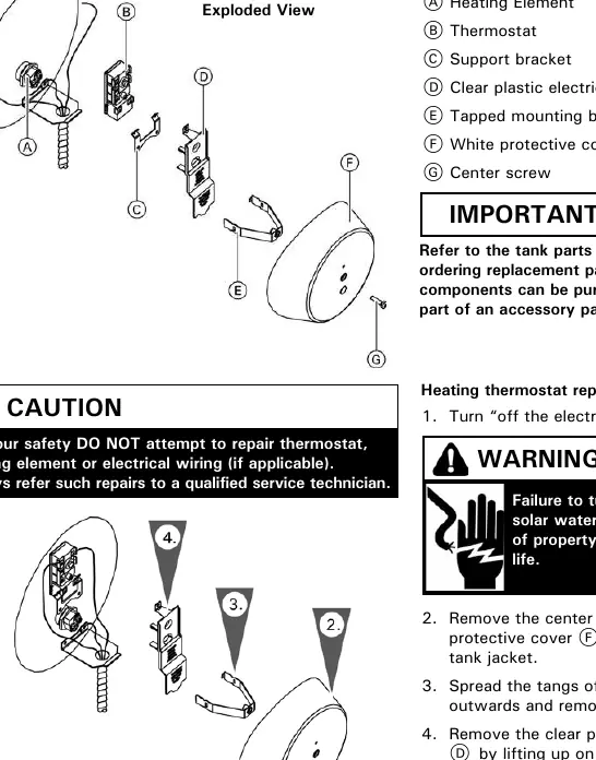 Thermostat replacement procedure.