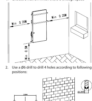 Wall mounting clearance requirements
