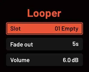 Looper setup menu