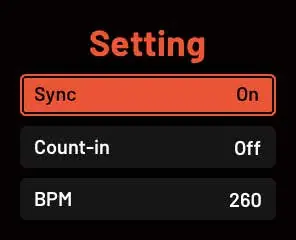 Sync mode settings