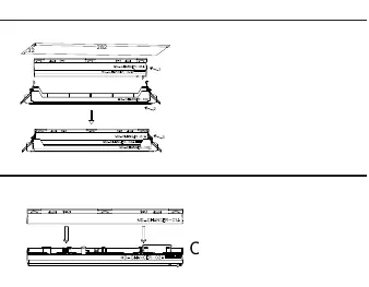 Recess, Ceiling, and Suspension mounting diagrams