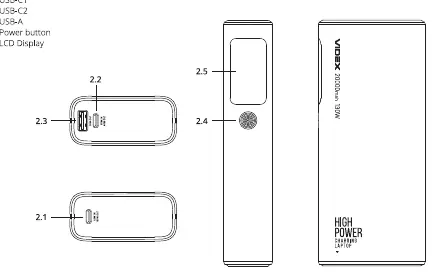 Product Scheme showing ports and buttons