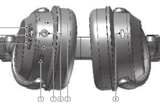 Headphone controls layout