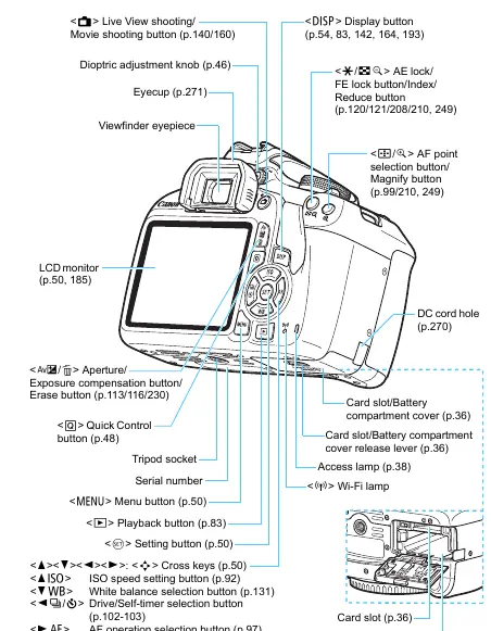 Camera nomenclature (back)