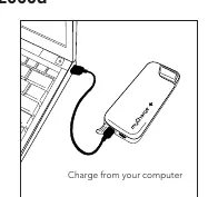Diagram showing how to charge the Jolt 2000d from a computer.