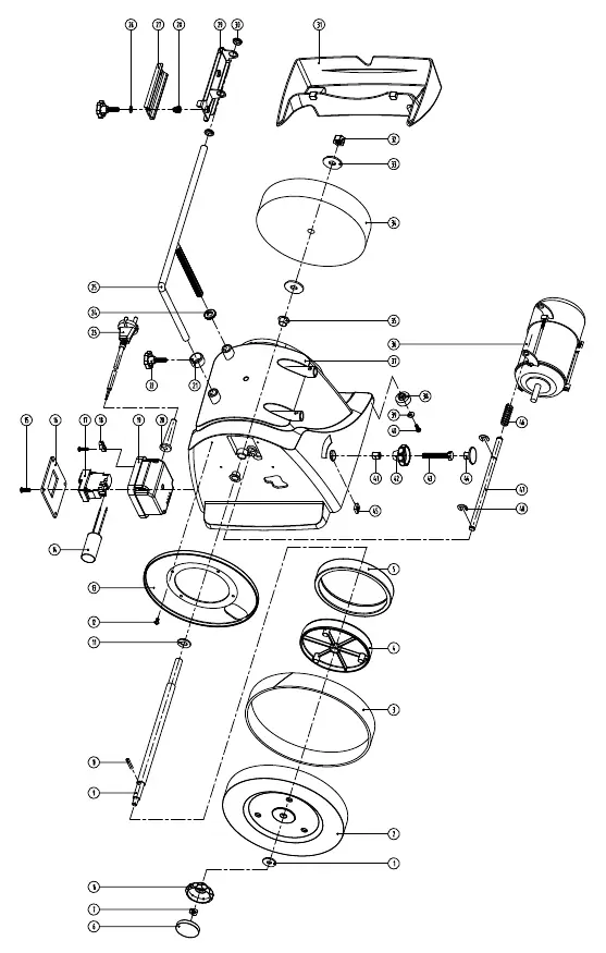 Parts diagram of the TIGER 2000S