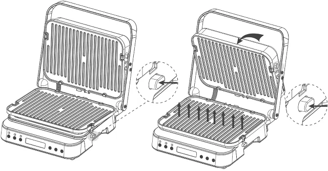 Grill plate release mechanism