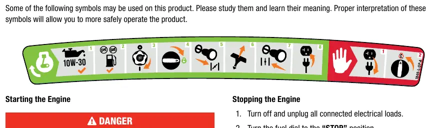 Quickstart label symbols