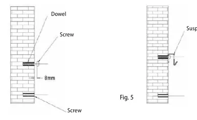 Wall mounting hooks installation