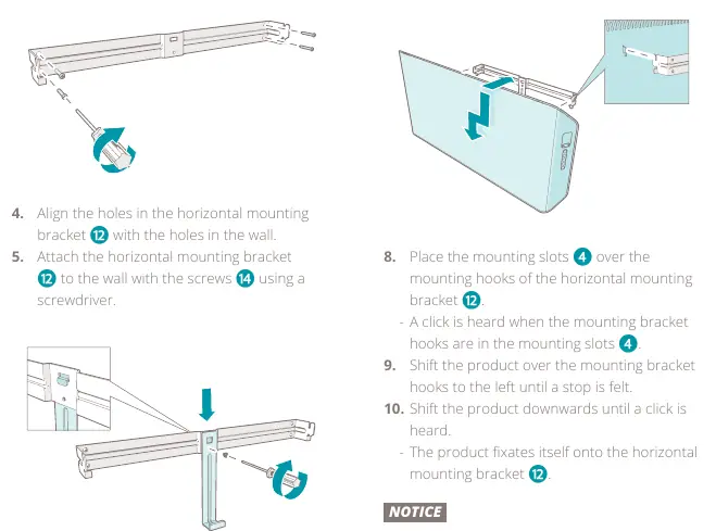 Wall mounting steps
