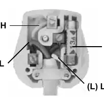 UK 3-pin plug wiring diagram