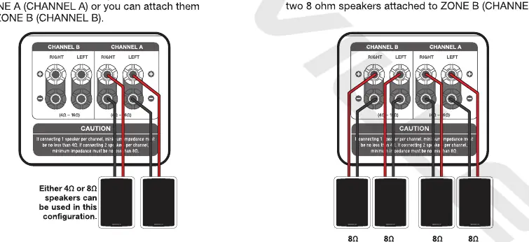 Speaker output configurations
