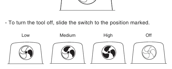 Switch settings for airflow