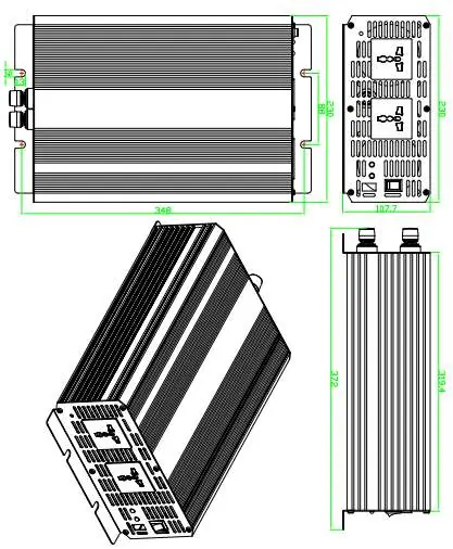 Dimensional drawing for installation