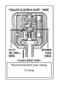 Wiring diagram for the 13 Amp plug.