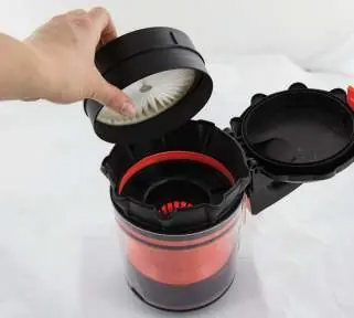 Accessing the HEPA filter